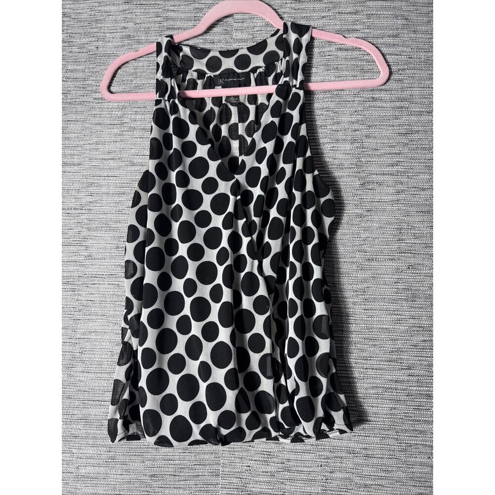 International Concept INC Sleeveless Top, Polka Dots, Large